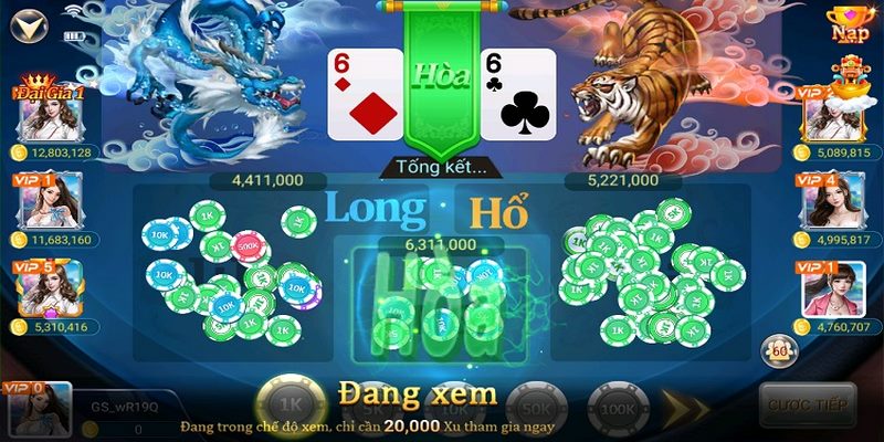 Thông tin về game cược Dragon Tiger